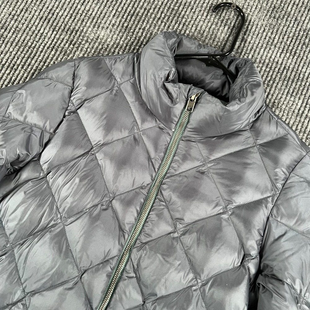 Patagonia Prow Bomber Jacket Coat Womens Small Gray Quilted Puffer Full Zip
